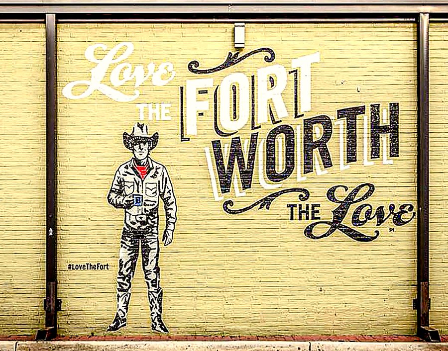 Fort Worth mural near The Cooper apartments in the Near Southside